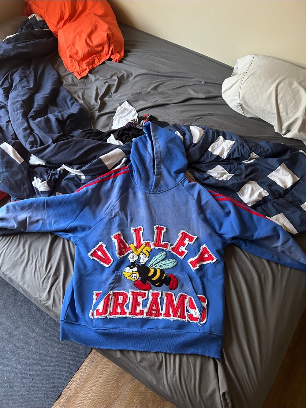 Blue 'Valley Dreams' hoodie size L brand new